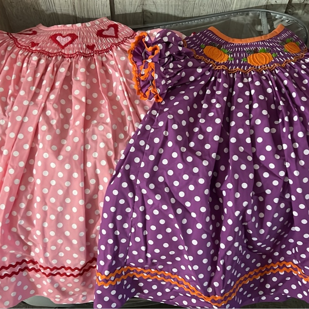 Polka Dot Smocked Dresses